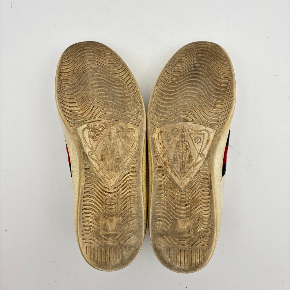 Gucci White Ace Low Sneakers Men's 9 Luxury Streetwear - Picture 9 of 15